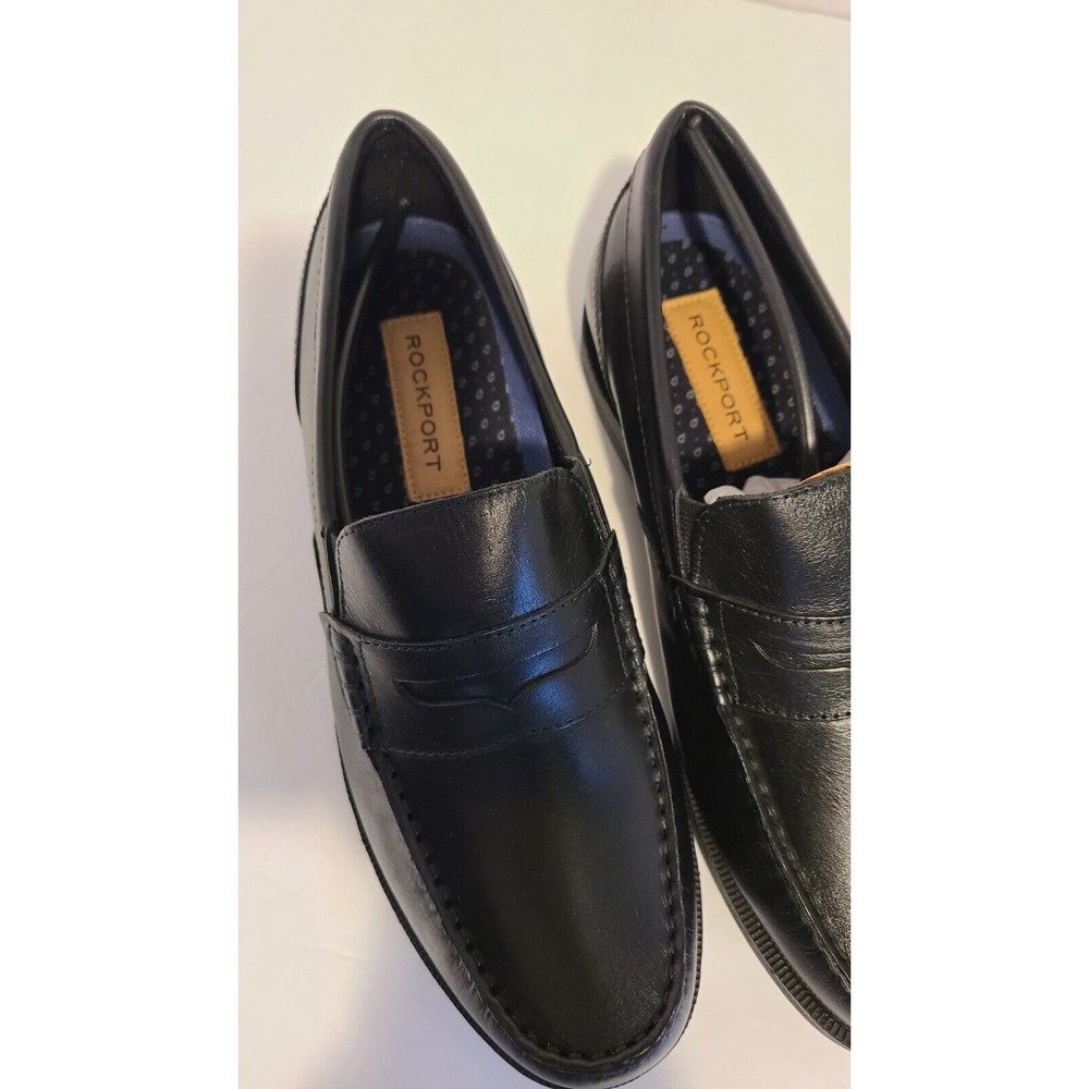 Rockport Mens Preston Penny Loafers Black - Picture 3 of 5